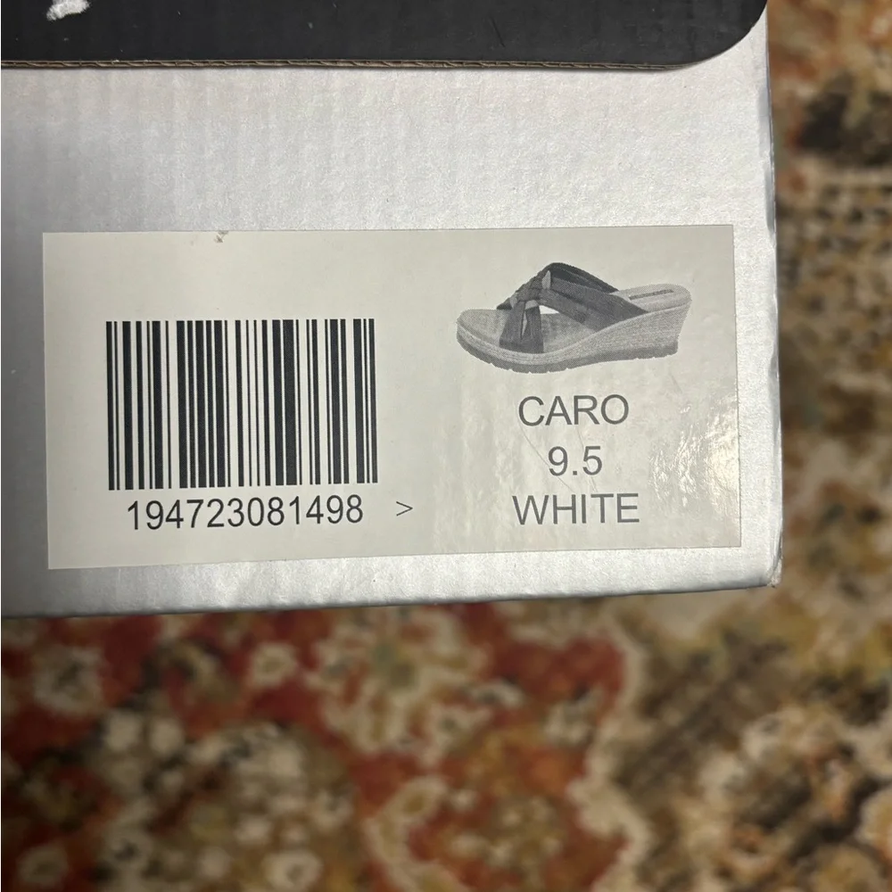 Good Choice Caro White Wedge Sandals brand new #12